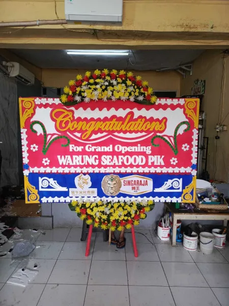 Papan Bunga Ucapan Selamat Wedding Venue Gunung Putri